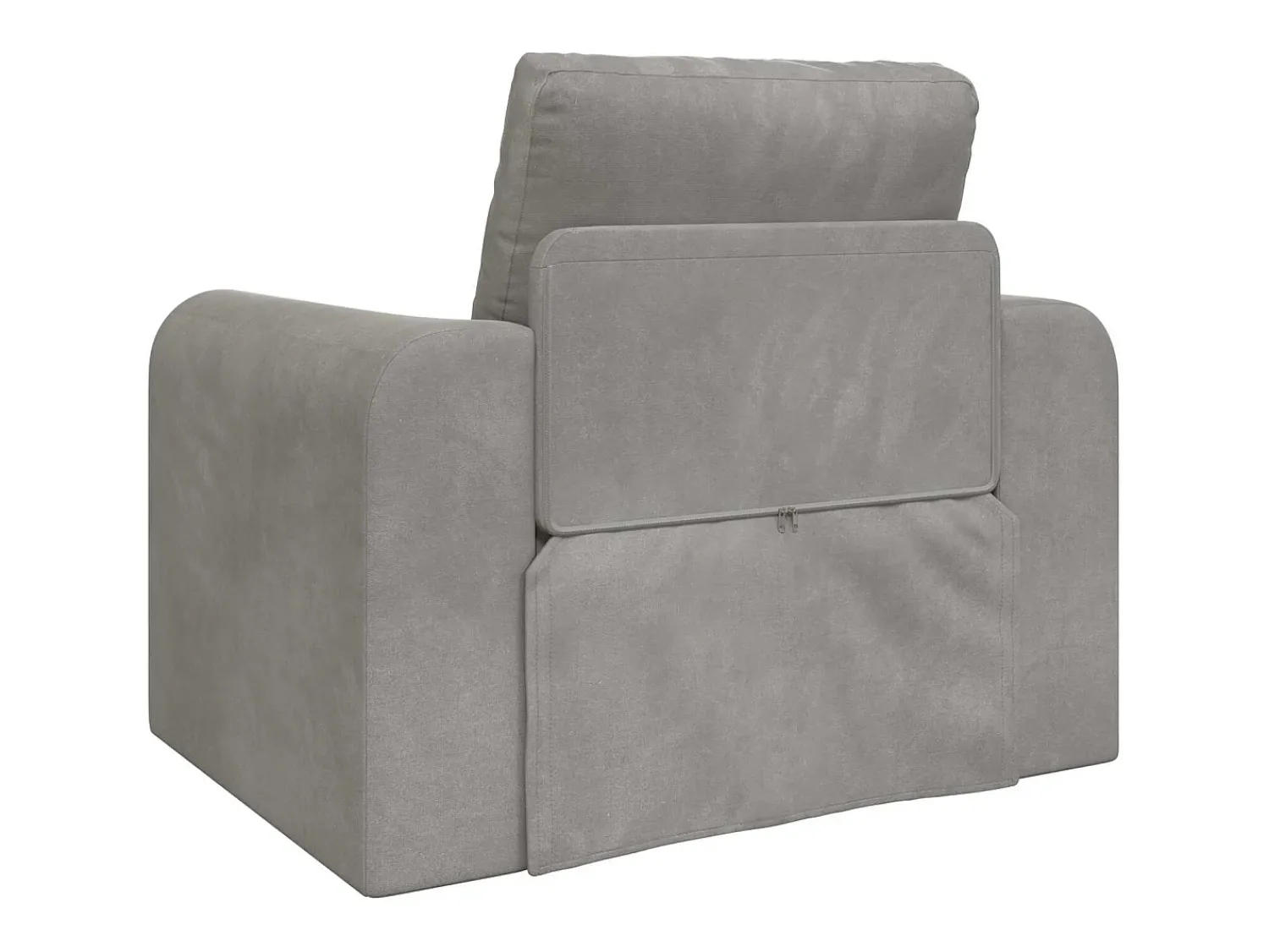 Sofá|vidaxl Sofá-Cama Cinzento-claro 98 x 71 x 83 cm Veludo Cinzento claro