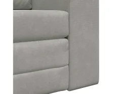 Sofá|vidaxl Sofá-Cama Cinzento-claro 98 x 71 x 83 cm Veludo Cinzento claro