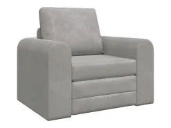 Sofá|vidaxl Sofá-Cama Cinzento-claro 98 x 71 x 83 cm Veludo Cinzento claro