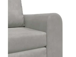 Sofá|vidaxl Sofá-Cama Cinzento-claro 98 x 71 x 83 cm Veludo Cinzento claro