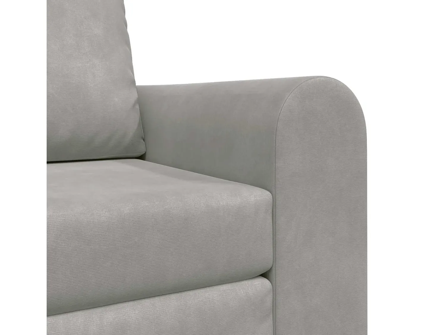 Sofá|vidaxl Sofá-Cama Cinzento-claro 98 x 71 x 83 cm Veludo Cinzento claro