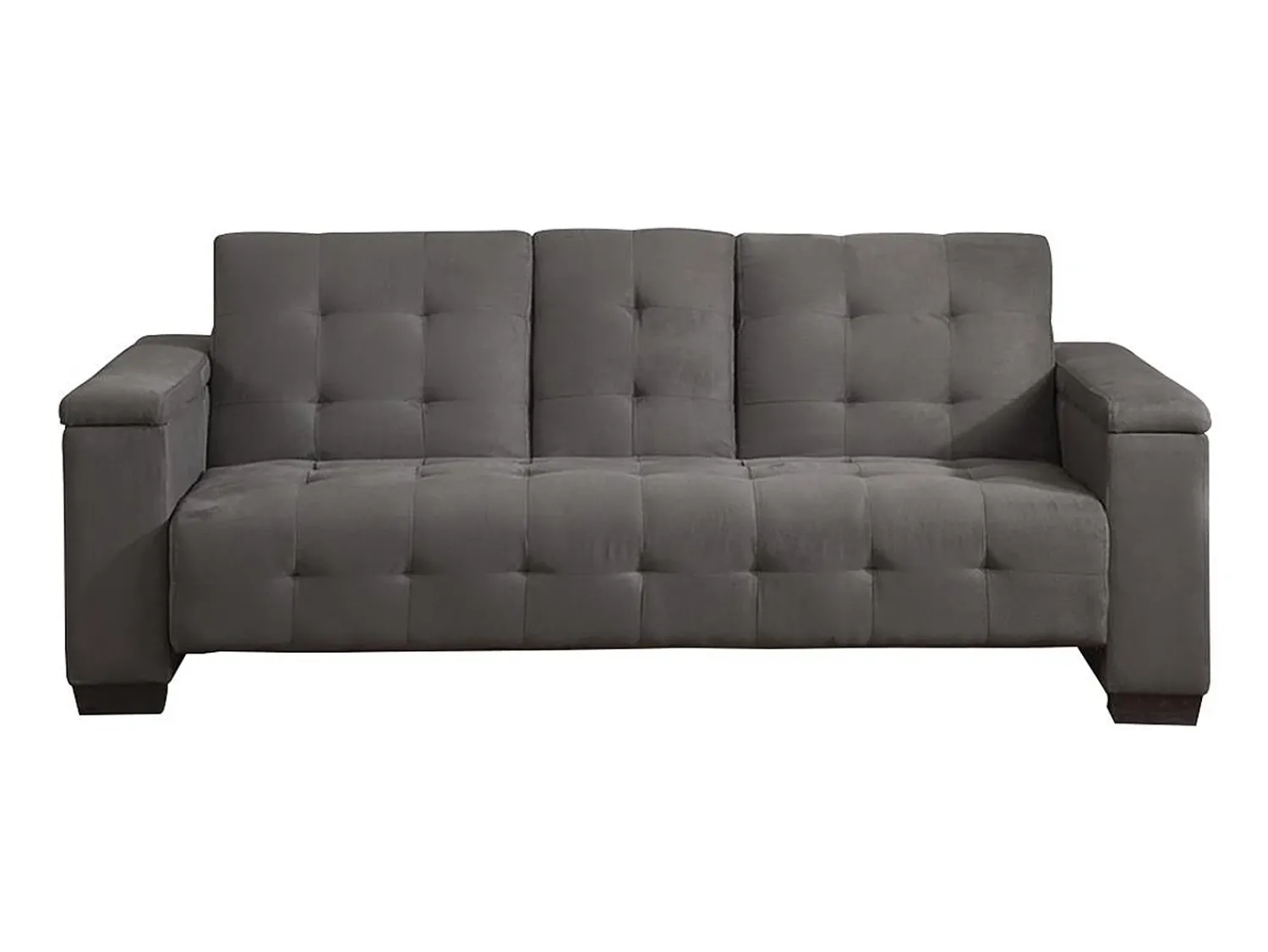 Hot Vente-unique Sofá-cama clic-clac de 3 lugares Microfibra DEVONSHIRE Cinzento