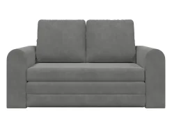 Sofá|vidaxl Sofá-Cama 60cm Cinza Escuro Veludo Cinzento