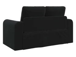 Sofá*vidaxl Sofá-Cama 60cm Veludo Preto