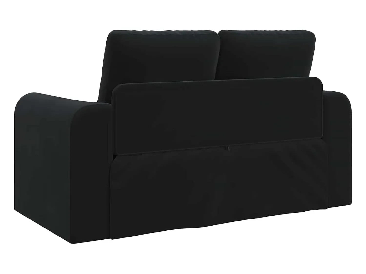 Sofá*vidaxl Sofá-Cama 60cm Veludo Preto