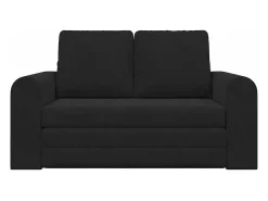 Sofá*vidaxl Sofá-Cama 60cm Veludo Preto