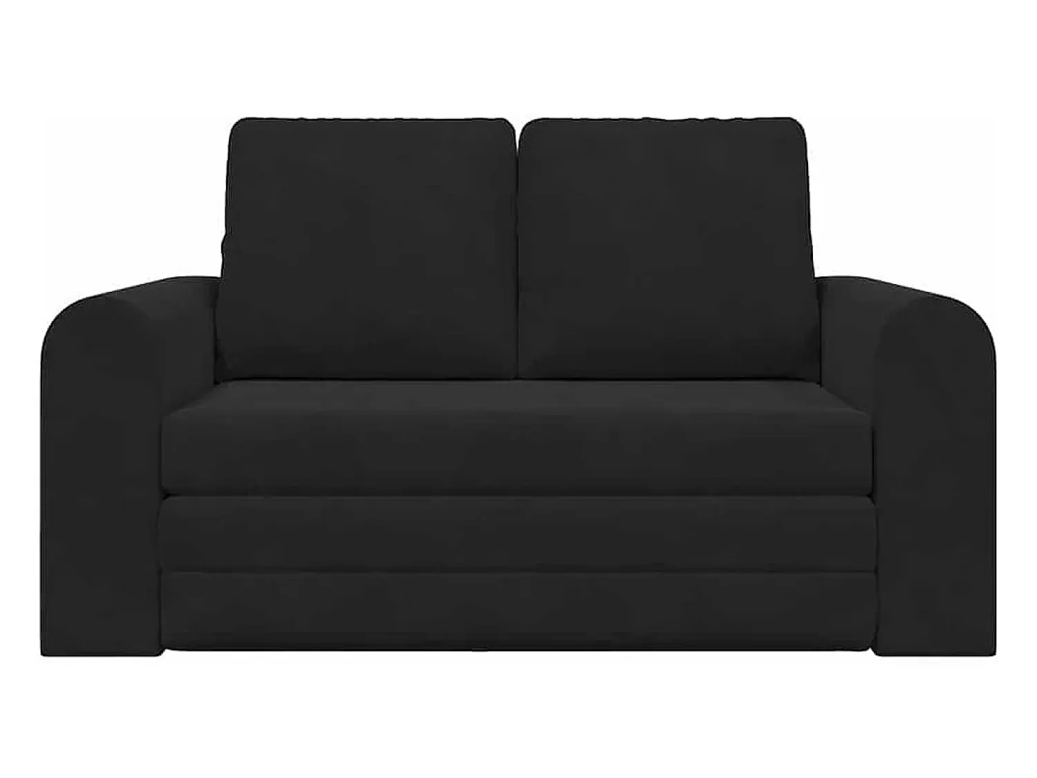 Sofá*vidaxl Sofá-Cama 60cm Veludo Preto