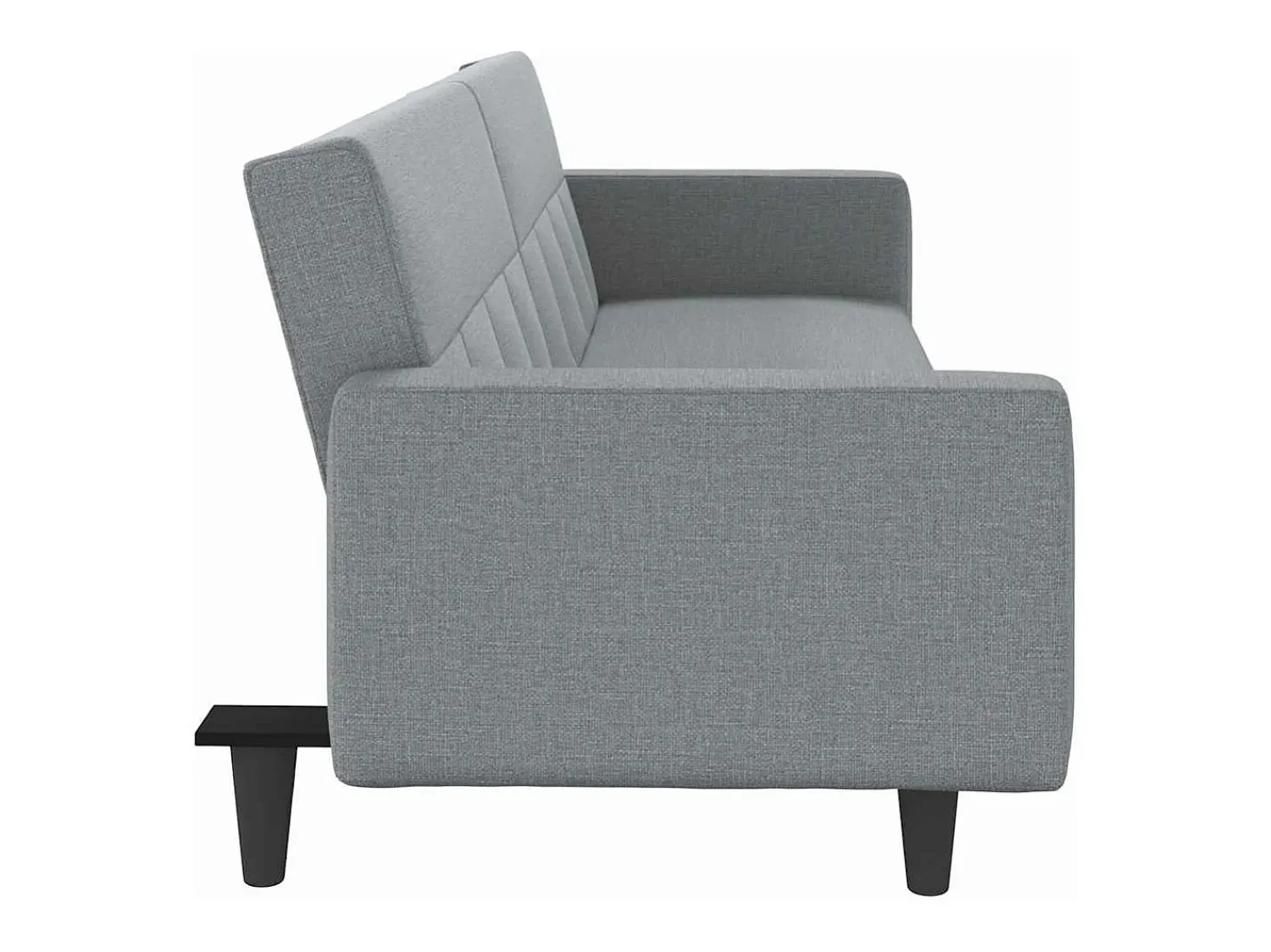 vidaxl Sofá-cama com almofadões tecido -claro^ Sofá