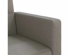 Outlet vidaxl Sofá-cama com almofadões tecido cinzento-acastanhado Taupe