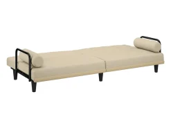 Sofá*vidaxl Sofá-cama com apoio de braços tecido cor Creme
