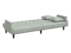Sofá|vidaxl Sofá-cama com apoio de braços veludo -claro Cinzento