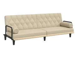 Sofá* Sofá-cama com apoio de braços tecido cor PT155863 Creme