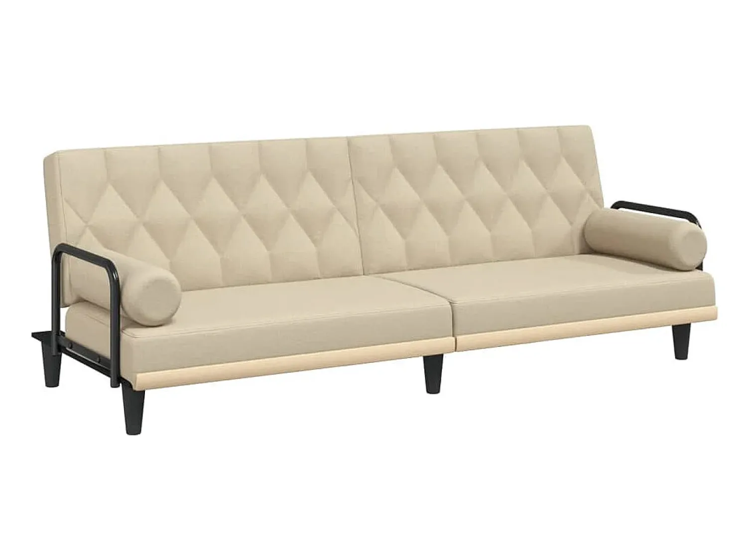 Sofá* Sofá-cama com apoio de braços tecido cor PT155863 Creme