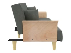 Sofá* Sofá-cama com apoio de braços tecido -escuro PT229468 Cinzento