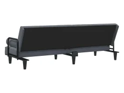 Online vidaxl Sofá-cama com apoio de braços veludo -escuro Cinzento