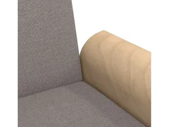 vidaxl Sofá-cama com apoio de braços tecido cinzento-acastanhado^ Sofá