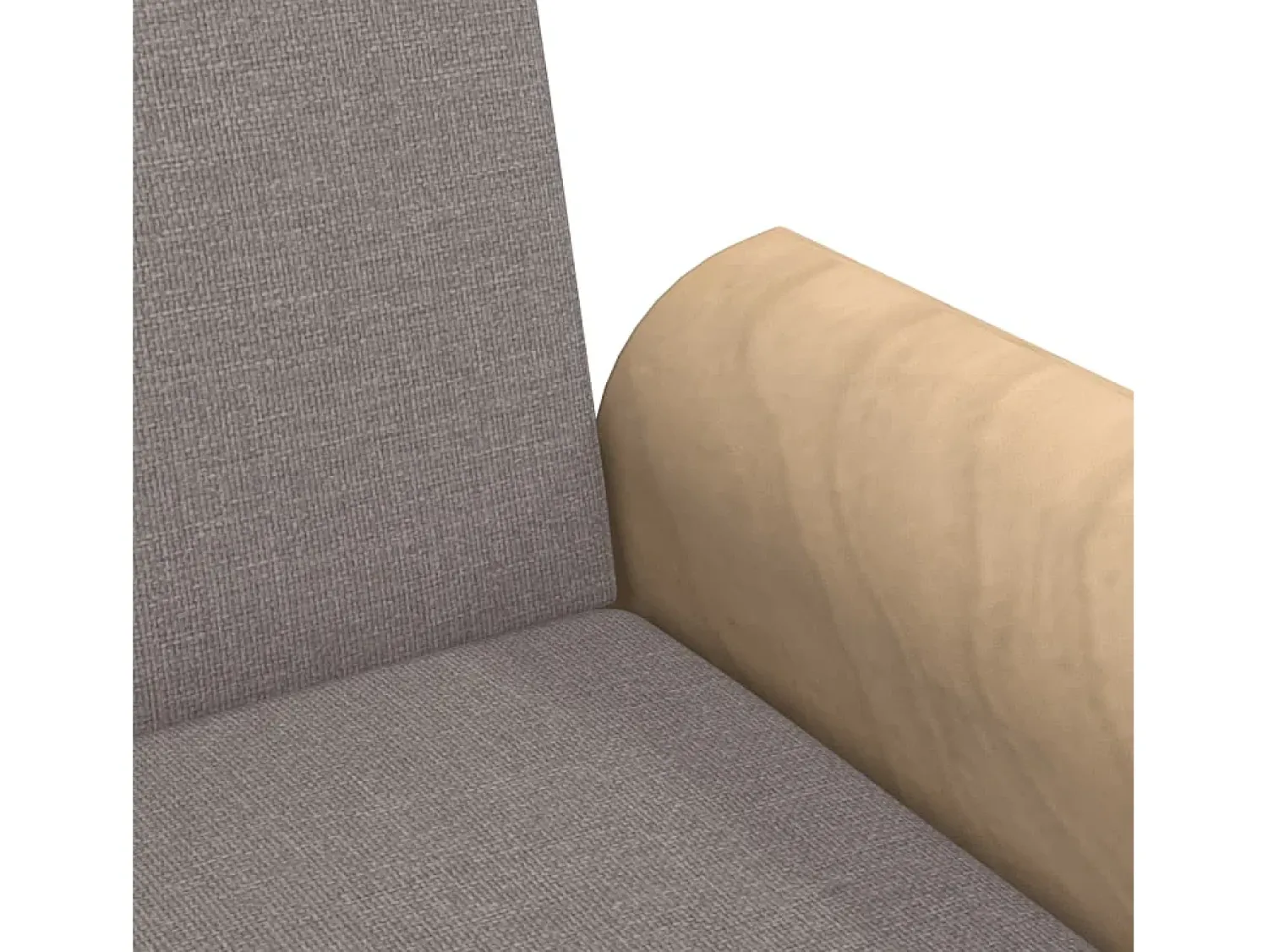 vidaxl Sofá-cama com apoio de braços tecido cinzento-acastanhado^ Sofá