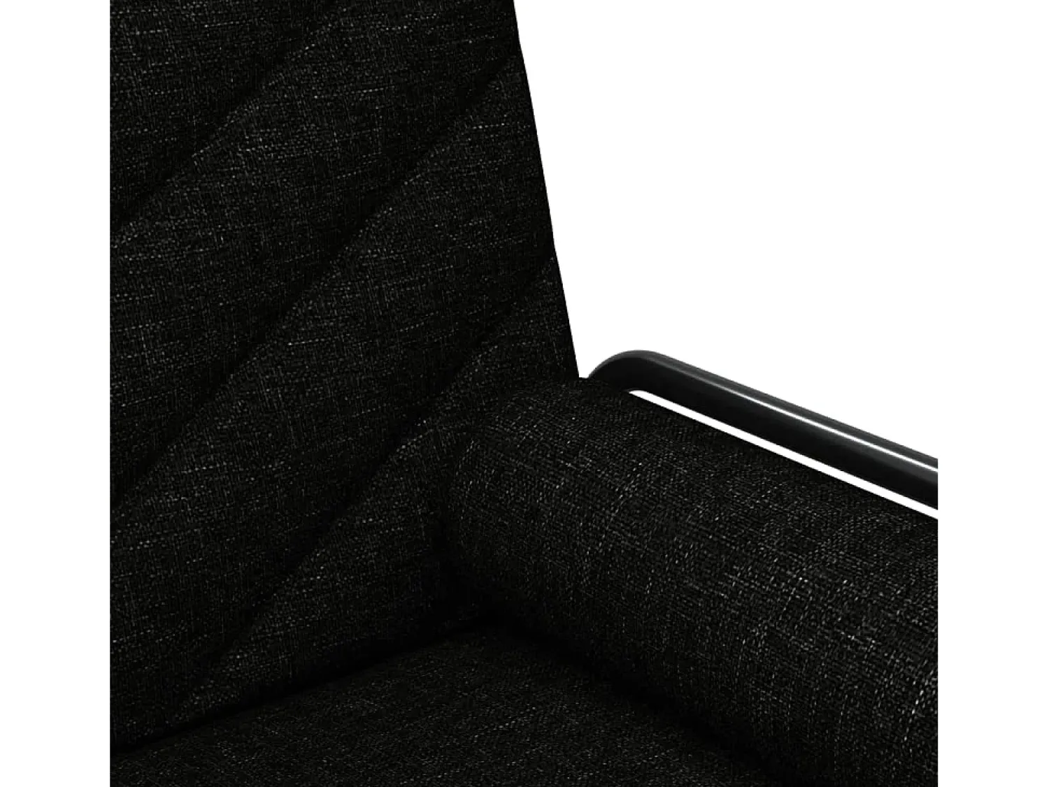 Clearance vidaxl Sofá-cama com apoio de braços tecido Preto