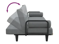vidaxl Sofá-cama com apoio de braços tecido -claro^ Sofá