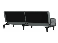 vidaxl Sofá-cama com apoio de braços tecido -claro^ Sofá