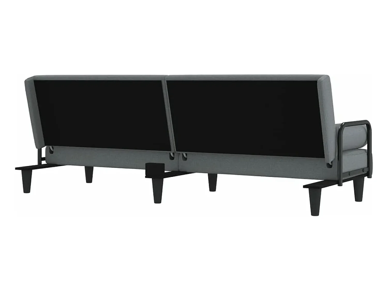 vidaxl Sofá-cama com apoio de braços tecido -claro^ Sofá