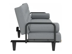vidaxl Sofá-cama com apoio de braços tecido -claro^ Sofá