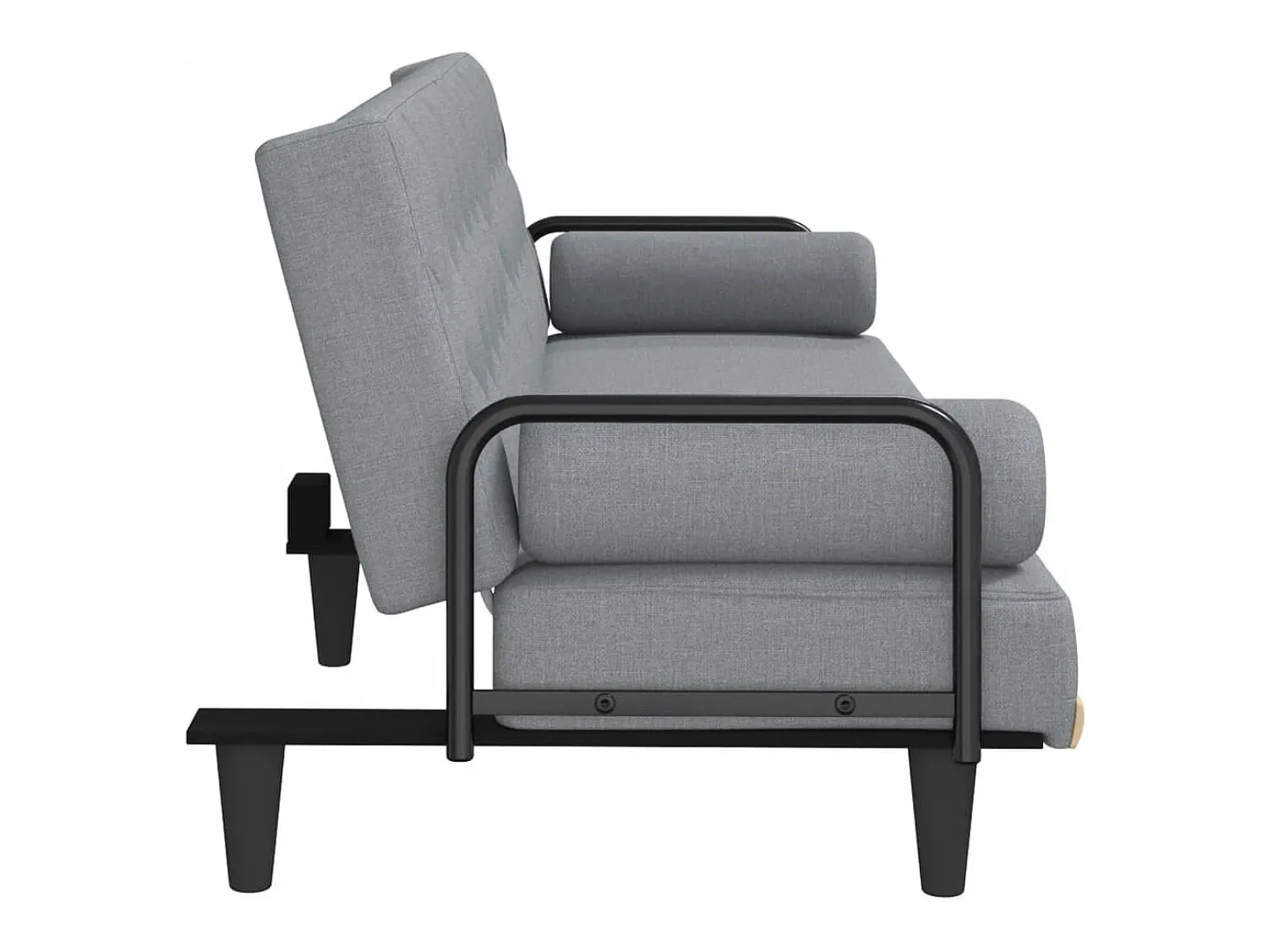 vidaxl Sofá-cama com apoio de braços tecido -claro^ Sofá
