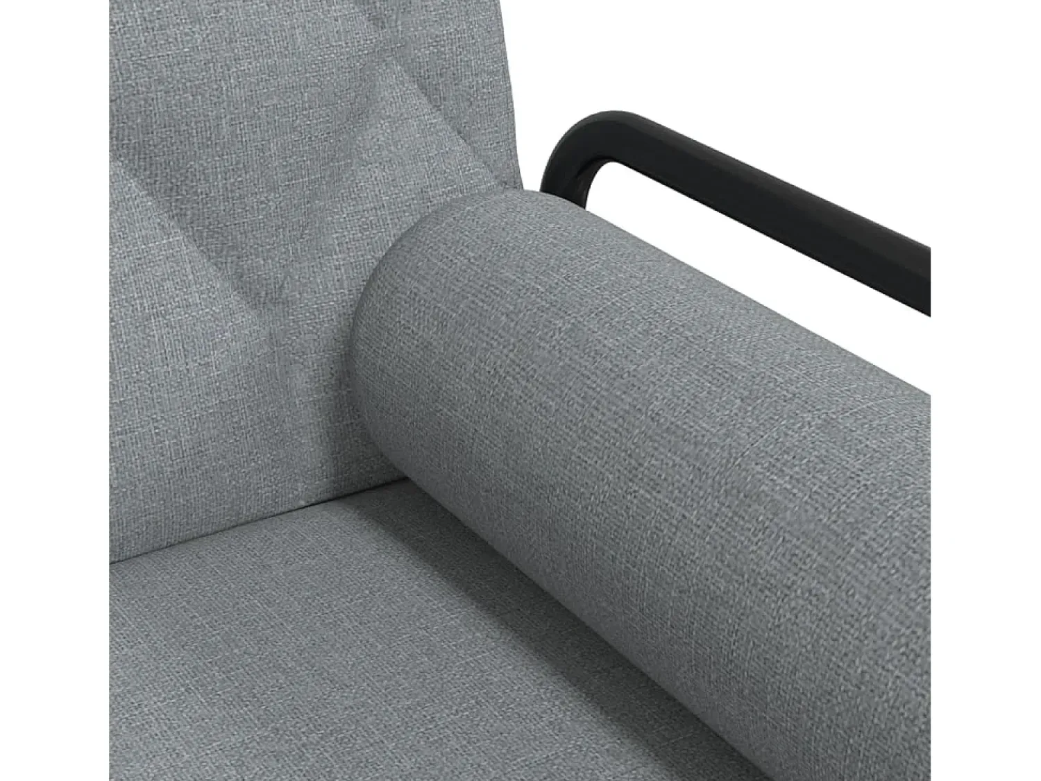 vidaxl Sofá-cama com apoio de braços tecido -claro^ Sofá