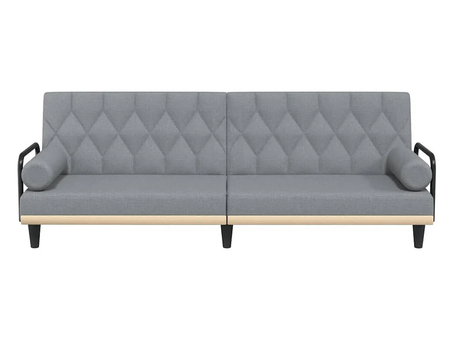 vidaxl Sofá-cama com apoio de braços tecido -claro^ Sofá