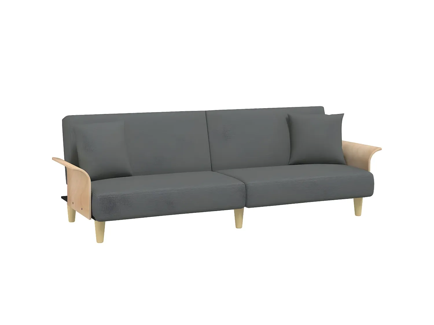 Sofá* Sofá-cama com apoio de braços tecido -escuro PT805258 Cinzento