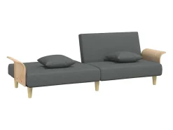 Sofá|Helloshop26 Sofá-cama com braços 224 x 89 x 70 cm tecido cinza escuro 02_0019251 Cinzento