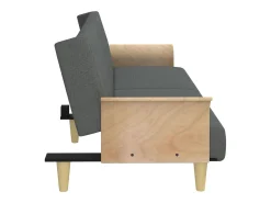 Sofá|Helloshop26 Sofá-cama com braços 224 x 89 x 70 cm tecido cinza escuro 02_0019251 Cinzento