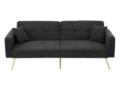 KOMHTOM Sofá-cama com função de cama, ângulo regulável, pés dourados, com almofadas e bolsas de arrumação laterais^ Sofá