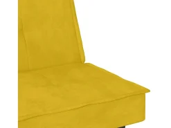 Sofá*vidaxl Sofá-cama com suporte para copos veludo Amarelo