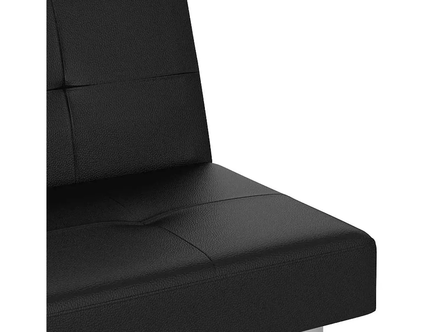 vidaxl Sofá-cama com suporte para copos couro artificial^ Sofá