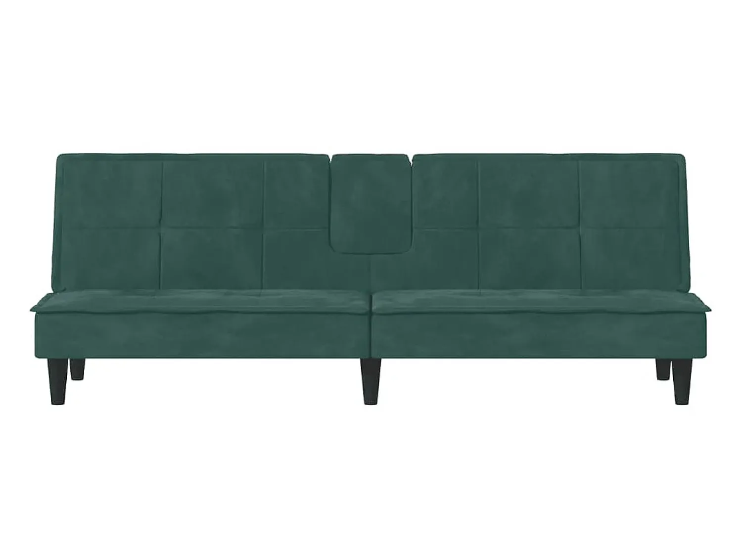Sofá* Sofá-cama com suportes para copos veludo -escuro PT648269 Verde