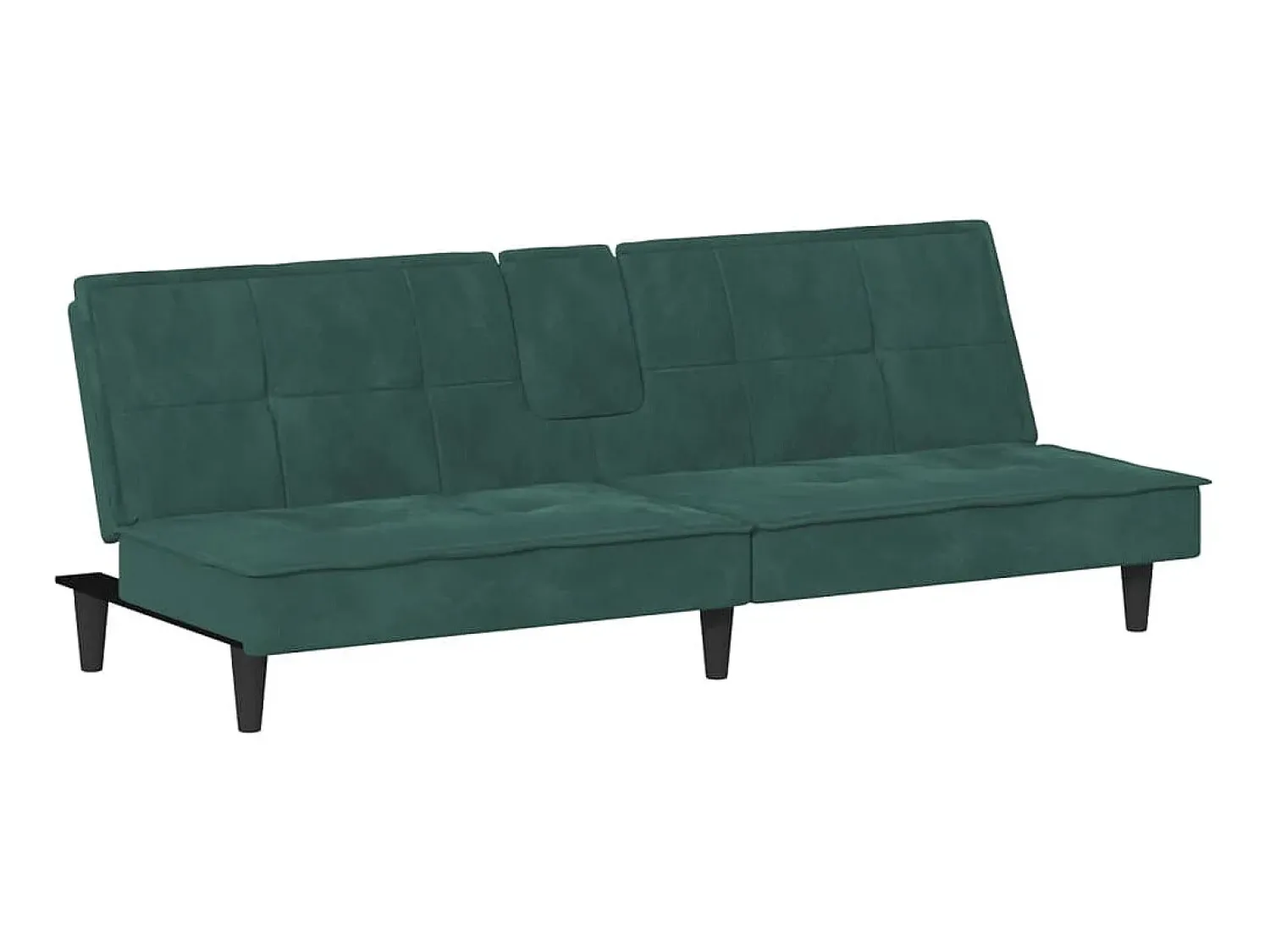 Sofá* Sofá-cama com suportes para copos veludo -escuro PT648269 Verde