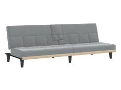 Sofá* Sofá-cama com suportes para copos tecido -claro PT795528 Cinzento