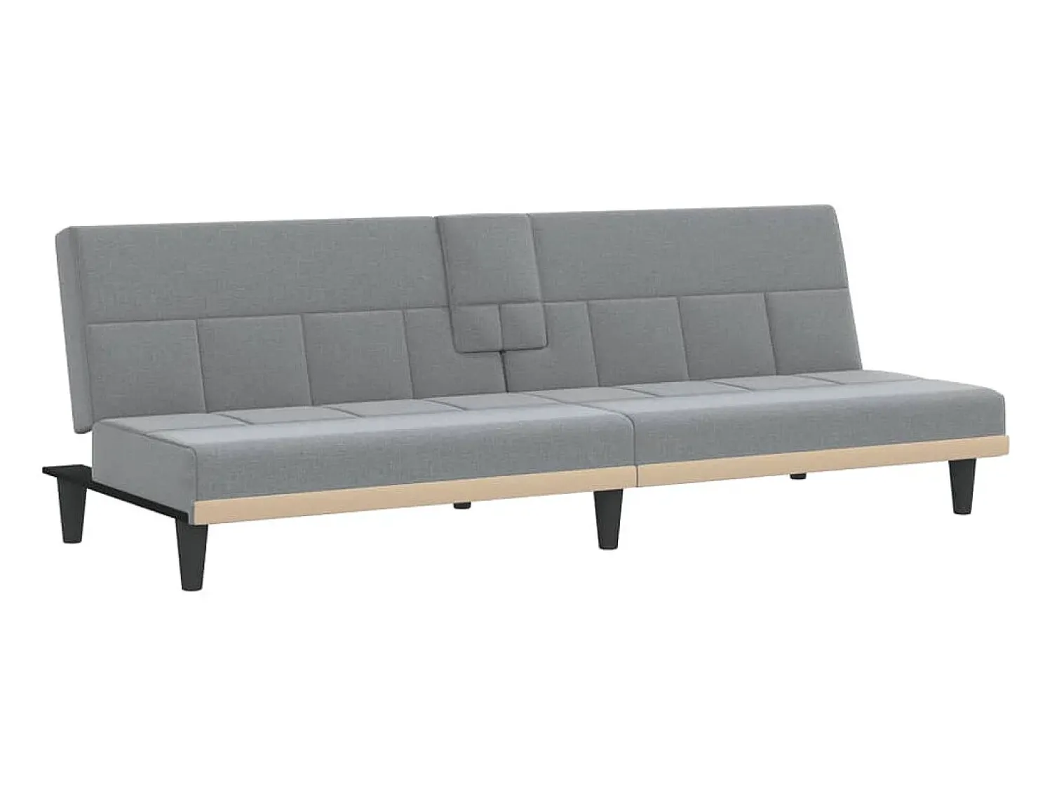Sofá* Sofá-cama com suportes para copos tecido -claro PT795528 Cinzento