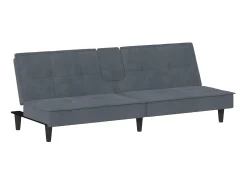 Sofá* Sofá-cama com suportes para copos veludo -escuro PT587637 Cinzento