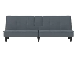 Sofá* Sofá-cama com suportes para copos veludo -escuro PT587637 Cinzento