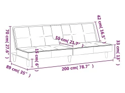 Clearance vidaxl Sofá-cama com suportes para copos veludo -escuro Verde