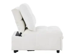 Poltrona*Merax Sofá-cama conversível - 68 x 95 x 76 cm - com encosto e profundidade do assento ajustáveis - tecido - Branco