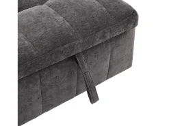 Poltrona|Merax Sofá-cama conversível - 68 x 95 x 76 cm - com encosto e profundidade do assento ajustáveis - tecido - cinza Cinzento