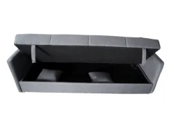 Hot Concept-Usine Sofá-Cama Conversível Cinza Escuro de 3 Lugares com Armazenamento - ADARE Cinza antracite
