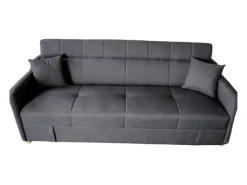 Hot Concept-Usine Sofá-Cama Conversível Cinza Escuro de 3 Lugares com Armazenamento - ADARE Cinza antracite