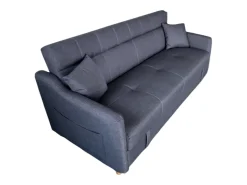 Hot Concept-Usine Sofá-Cama Conversível Cinza Escuro de 3 Lugares com Armazenamento - ADARE Cinza antracite