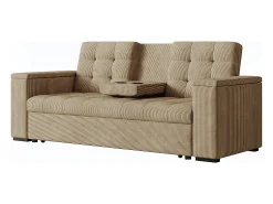 Sofá*Concept-Usine Sofá-Cama Conversível de 3 Lugares Modular em Veludo Cotelê NOHO Bege