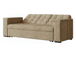 Sofá*Concept-Usine Sofá-Cama Conversível de 3 Lugares Modular em Veludo Cotelê NOHO Bege