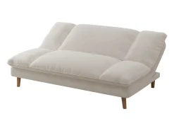 Sofá|Concept-Usine Sofá-Cama Conversível de 3 Lugares em Veludo Cotelê Azul Estilo Escandinavo Bege